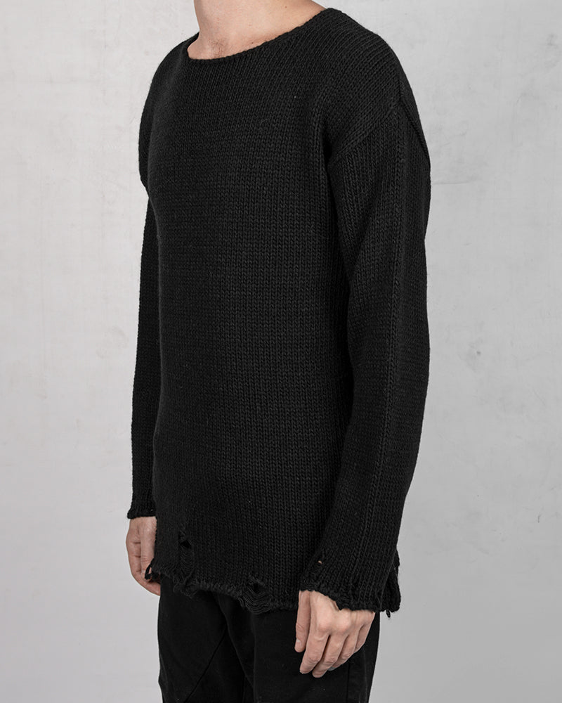 Oversize knitted sweater black