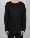 Xagon - Oversize knitted sweater black - https://stilett.com/