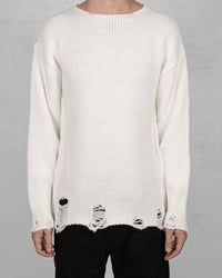 Oversize knitted sweater white