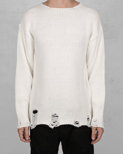Oversize knitted sweater white