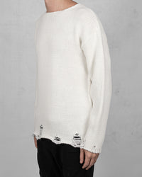 Oversize knitted sweater white