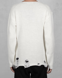 Oversize knitted sweater white