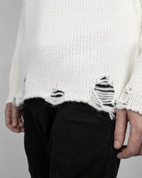 Oversize knitted sweater white