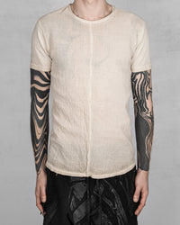 Regular fit crew cut tshirt beige