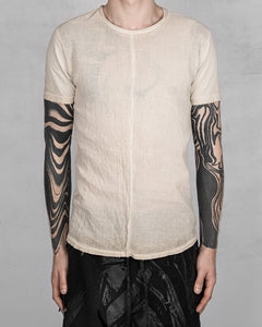 Regular fit crew cut tshirt beige