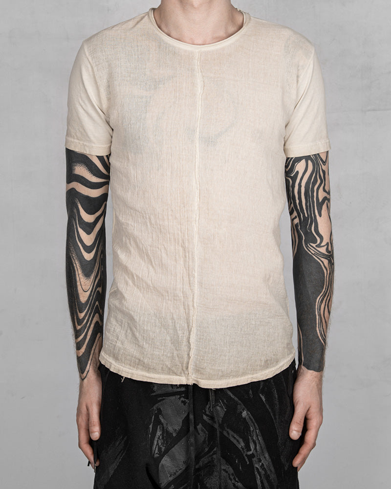 Regular fit crew cut tshirt beige