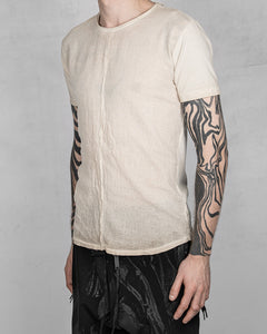 Regular fit crew cut tshirt beige