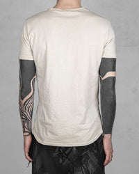 Regular fit crew cut tshirt beige