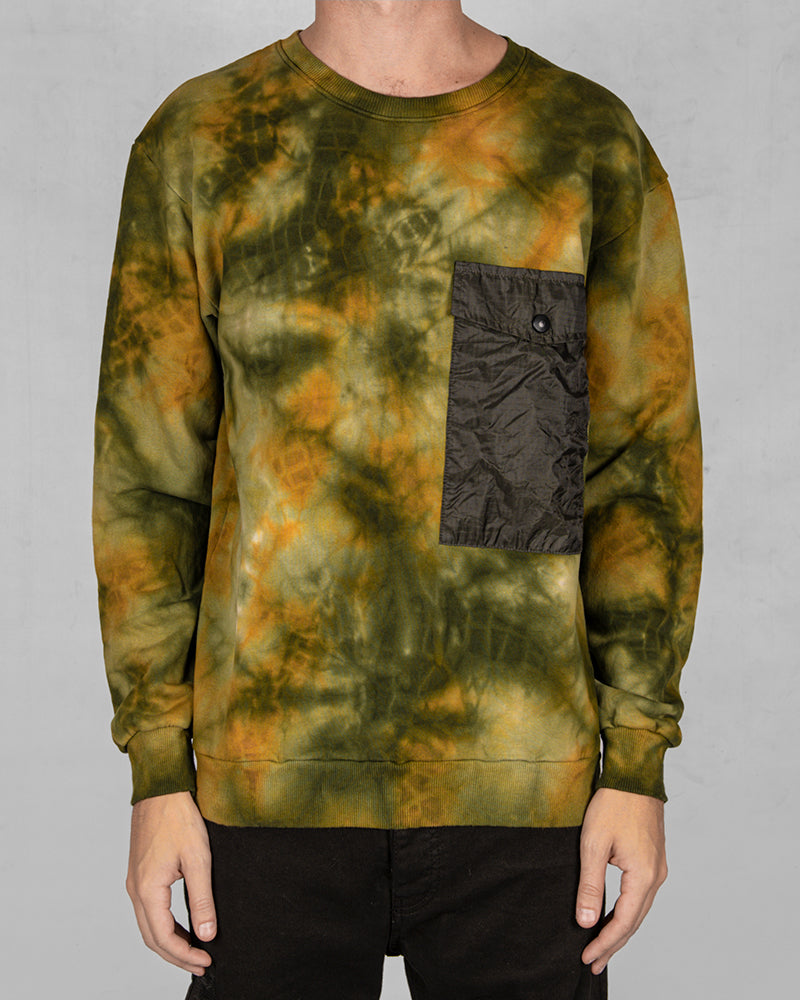 Regular fit fleece sweater green