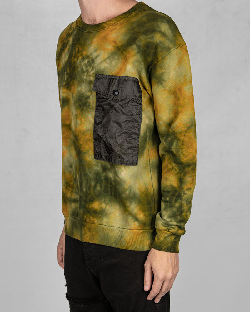 Regular fit fleece sweater green