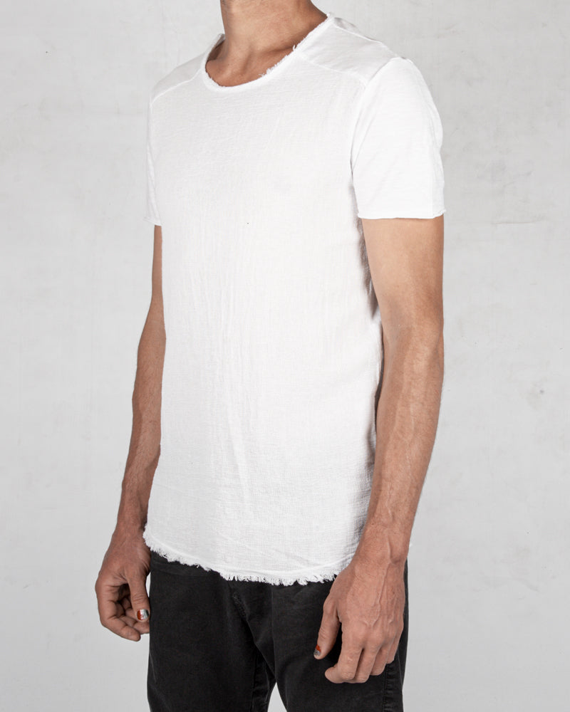 Xagon - Regular fit linen cotton tshirt white - Stilett.com