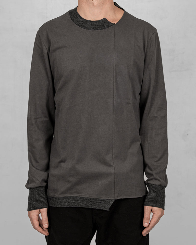 Regular fit long sleeves t-shirt grey