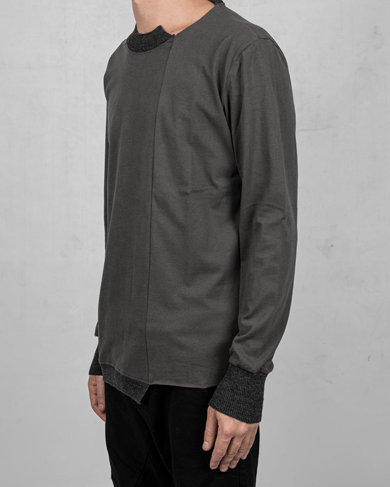 Regular fit long sleeves t-shirt grey