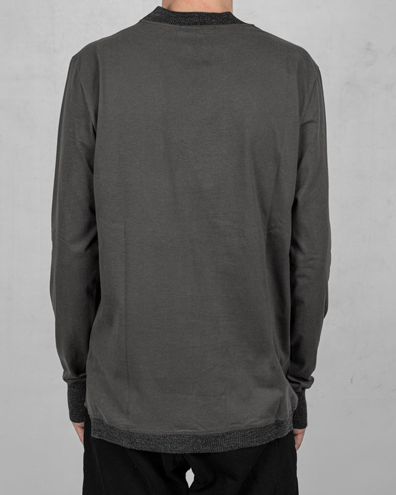 Regular fit long sleeves t-shirt grey