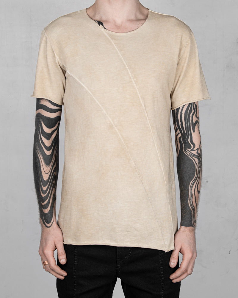 Regular fit real cut tshirt beige