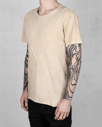 Regular fit real cut tshirt beige