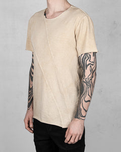 Regular fit real cut tshirt beige
