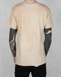Regular fit real cut tshirt beige