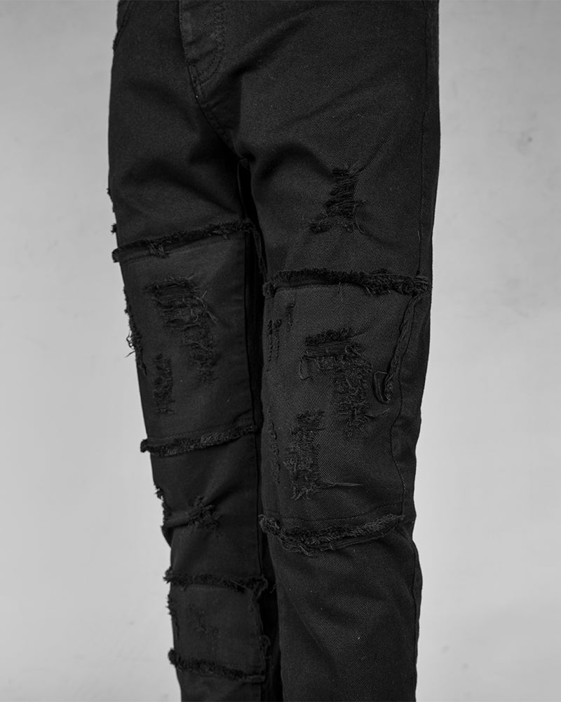 Xagon - Skinny breakage jeans black - https://stilett.com/