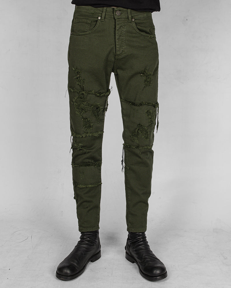 Skinny breakage jeans green