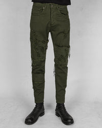 Skinny breakage jeans green
