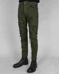 Skinny breakage jeans green