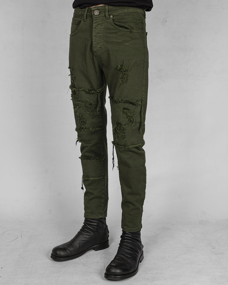 Skinny breakage jeans green