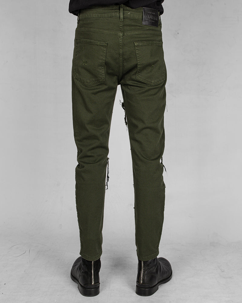 Skinny breakage jeans green