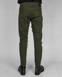 Skinny breakage jeans green