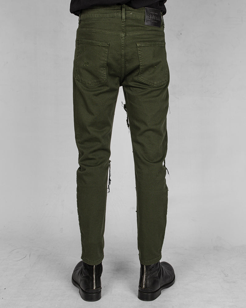 Xagon - Skinny breakage jeans green - https://stilett.com/