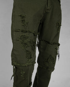 Skinny breakage jeans green