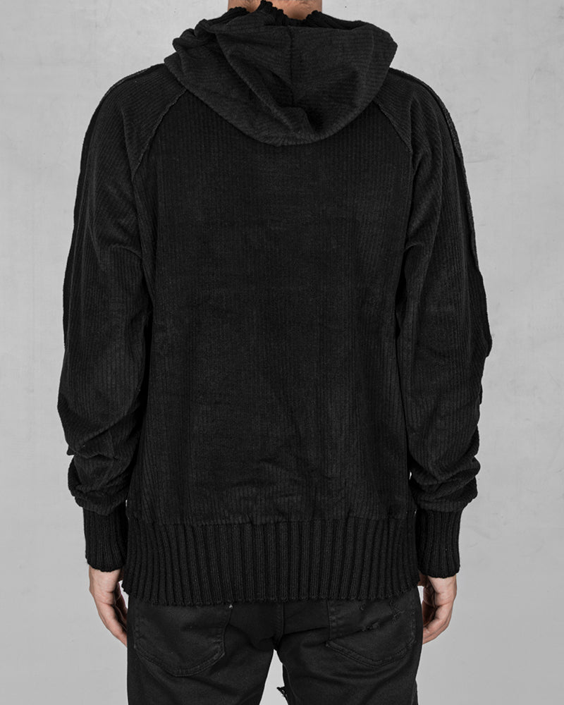 Velvet sweater Black