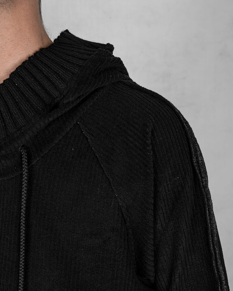 Velvet sweater Black