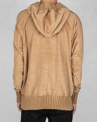 Velvet sweater caramel