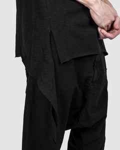 Xagon - Asymmetric real cut tshirt black - Stilett.com