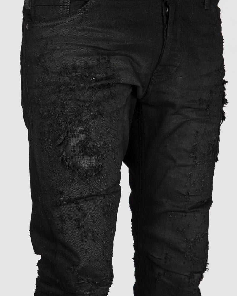 Xagon - Distressed black jeans - Stilett.com