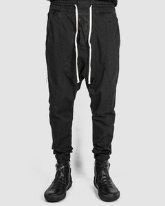 Xagon - Drawstring low crotch stretch pants black - Stilett.com