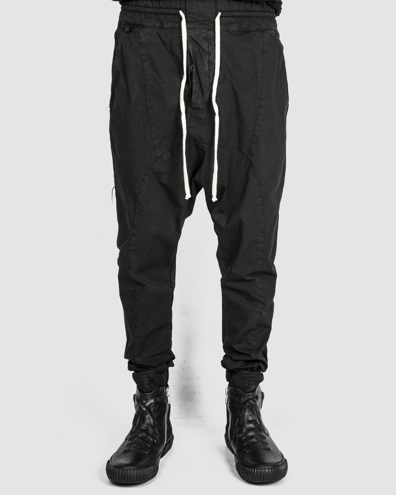 Xagon - Drawstring low crotch stretch pants black - Stilett.com