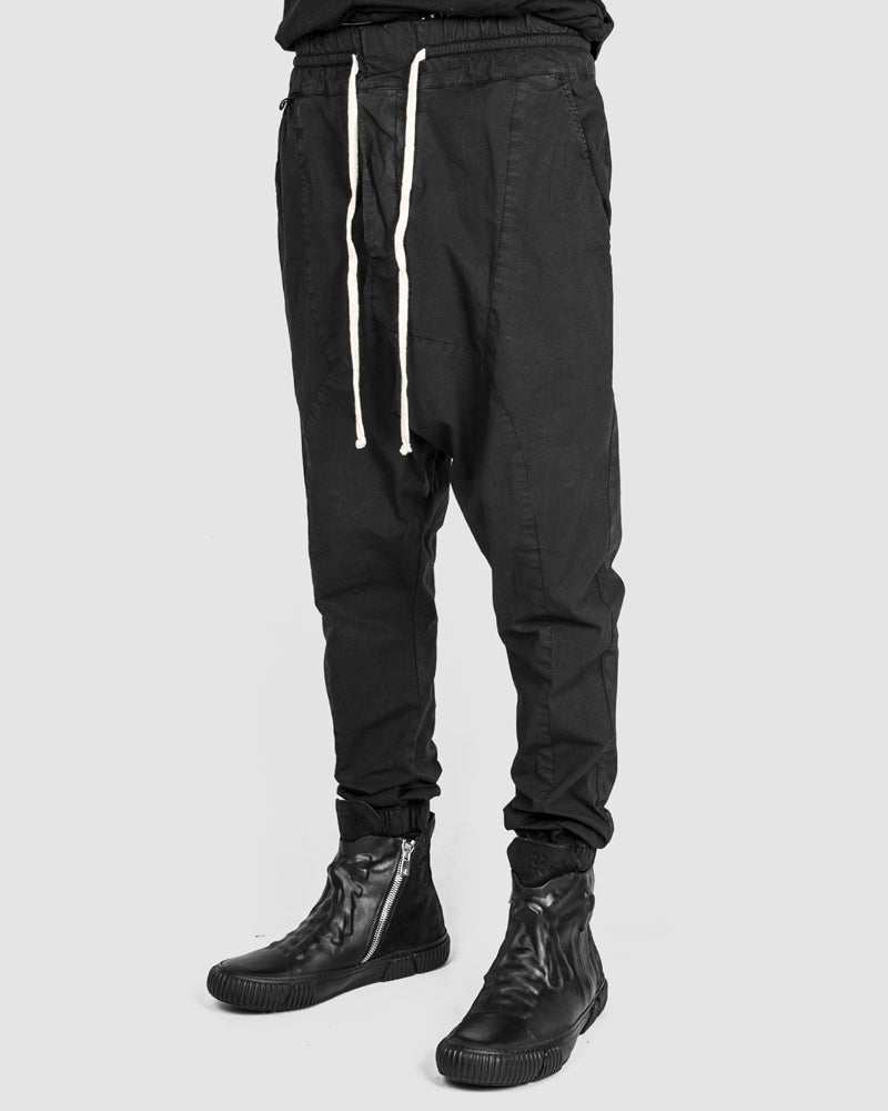 Xagon - Drawstring low crotch stretch pants black - Stilett.com