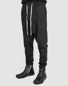 Xagon - Drawstring low crotch stretch pants black - Stilett.com