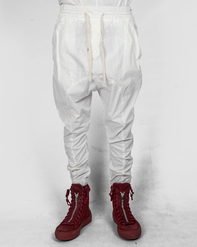 Xagon - Drawstring low crotch stretch pants white - https://stilett.com/