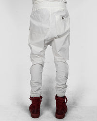 Xagon - Drawstring low crotch stretch pants white - Stilett.com