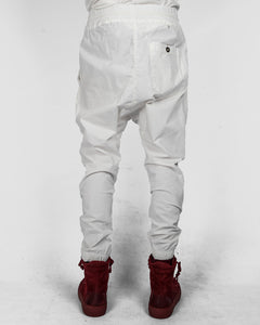 Xagon - Drawstring low crotch stretch pants white - Stilett.com