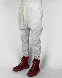 Xagon - Drawstring low crotch stretch pants white - Stilett.com