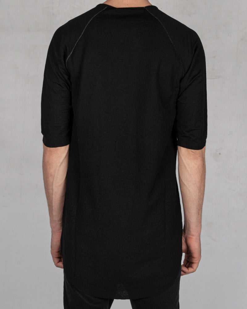 Xagon - Long contrast seam tshirt black - Stilett.com
