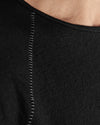 Xagon - Long contrast seam tshirt black - https://stilett.com/