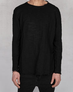 Xagon - Oversize flamed cotton sweater black - Stilett.com