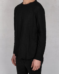 Xagon - Oversize flamed cotton sweater black - Stilett.com