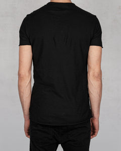 Xagon - Regular fit linen cotton tshirt black - Stilett.com