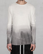 Xagon - Regular fit white ombre sweater - https://stilett.com/